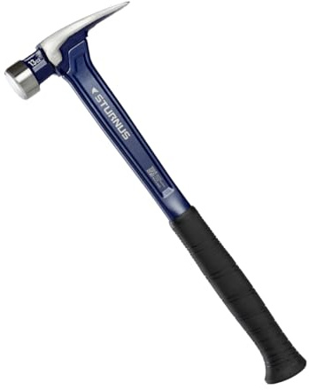 Sturnus Blue 13oz Velocity Rip Claw Hammer – 13oz, Lightweight Aluminum & Ergonomic, Pro-Grade with Anti-Vibration Grip (Smooth Face, Long Handle)