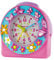 JACQUES FAREL Kinderwecker Lernwecker Mädchen 3D Schmetterlinge und Blumen Pink Türkis Analog Quarz ohne Ticken mit Licht und Snooze Alarm ACW 69