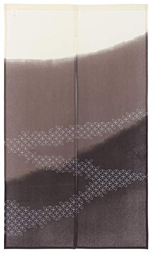 SunnyDayFabric Dooryway Rideau japonais noren Marron 84 x 140 cm