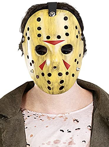 Funidelia Offizielle Jason Freitag der 13. Maske für Herren und Damen, Horror Angst Zubehör für Erwachsene, Karneval, Halloween und Partys