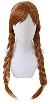 Anna Braids Perücke Cosplay Kostüm Hitzebeständige synthetische Haare Prinzessin Perücke Frauen Erwachsene Karneval Party Perücken