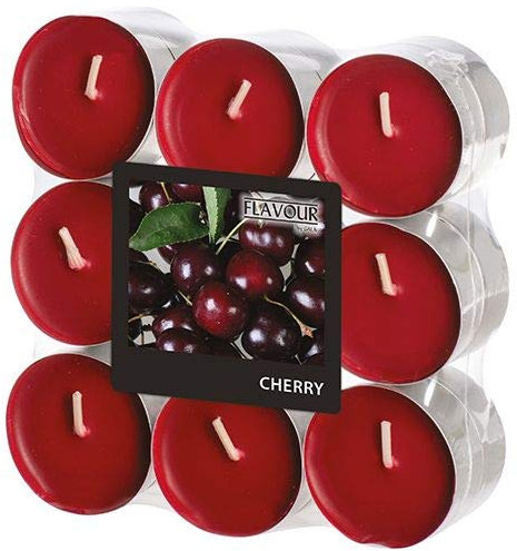 GALA Flavour by Duftlichte Ø 37,5 mm, 16,6 mm Bordeaux - Cherry 96916 Duftkerzen Teelichter Duft-Teelichter, 18 Stück