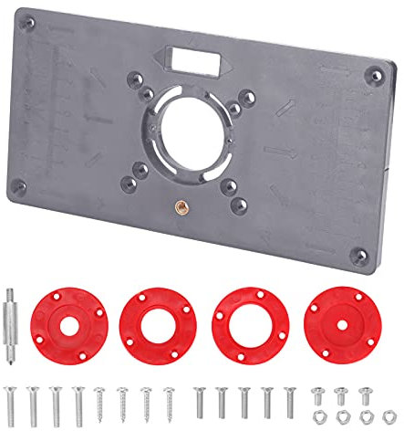 Router Tisch Einlegeplatte,Router Platte Routertisch Einsatzplatte Holzbearbeitungsbänke Tischsäge für Multifünktholzplatte Machine Gravur 4 Ringe Werkzeug Flip Board Einlegeplatte OberfräSe