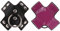 iiniim 1 Paar Damen Nippel Cover Selbstklebende Brustwarzen Abdeckung mit Nieten Dekor Bh Pads Nippelabdeckungen Erotik Dessous Wetllok Reizwäsche Schwarz B One Size
