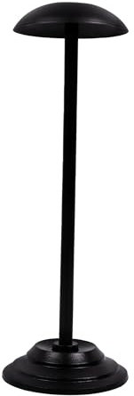 Lord of Battles Iron Helmet Stand Hand Forged from Iron Medieval Helmets Stand Roman Helmets Norman Helmets Display Décor Accessory Black Finish (17 inches Helmet Stand)