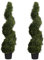 Blooming Artificial Artificial Plant, Realistic Indoor and Outdoor Fake Plant in Pot, Artificial Cedar Spiral Tree, UV and Water Resistant, Perfect for Gardens (120cm, 2 pack)
