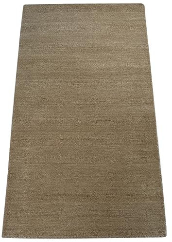 Gabbeh Beige Teppich 100% Wolle Handgewebt Orientteppich Loom Lori (70 x 140 cm, Beige)