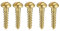 sourcing map Wood Screws M2.5 x 12mm Slotted Round Head Brass Self-Tapping Screw 100 Pcs