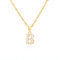 Buchstaben Kette Personalisierte Halskette mit Initial Buchstaben Anhänger Alphabet A-Z Buchstabenkette Damen Gold Kette Namenskette Geschenk für Frauen Weihnachten Geburtstag Valentinstag (B)