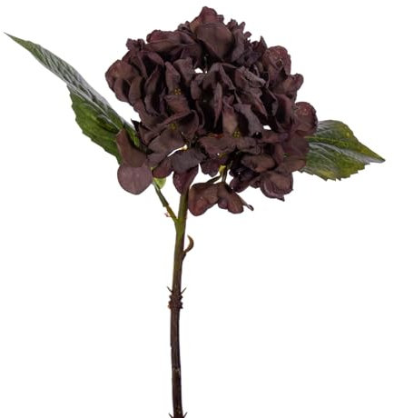 Vickerman Künstliche Hortensien, 33 cm, braun, 3 Stück pro Beutel.