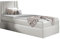 Mirjan24 Boxspringbett mit Bettkasten Harlon Mini, Bettgestell mit Polsterkopfteil, Bonell-Matratze, Topper, Polsterbett, Bett für Schlafzimmer (Soft 031, 100 x 200 cm, Seite: Links)