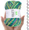 MeriWoolArt Merino Wolle zum Stricken – 100 m Mehrfarbige Dicke Weiche Merinowolle zum Stricken für Pullover Jacken – XXL Handstrickwolle – Voluminöse DIY Wolle für Schals Decken Tücher Geschenke