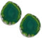 Soulnioi Sous-verres en agate naturelle pour boissons, sous-verres en pierre géode, tranches d'agate, sous-verres pour table basse, cadeau de pendaison de crémaillère (vert)