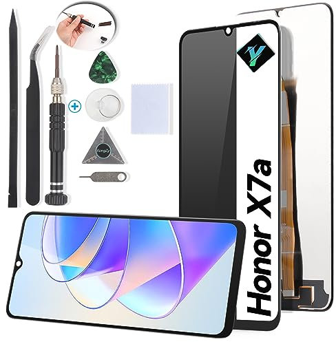 RongZy Screen Replacement for Huawei Honor x7A 2023 LCD Touch Screen Digitizer Assembly for Huawei Honor x7A 2023 Display Replacement with Kit(Black)