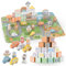 Mamabrum, Stadtblock-Set aus Holz – 100 Elemente, 65 Holzblöcke, 35 Puzzle-Elemente, für Kinder ab 24 Monaten Montessori bausteine Kork bausteine Kinder