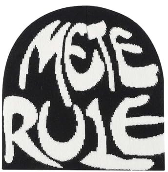 Y2K Mütze Beanie Herren Damen Teenager Cap Winter Knit Skater MEA Culpa Printed Hip Hop Mütze Strickmützen Baumwolle Streetwear Harajuku Fashion
