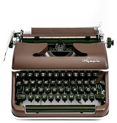 Generisch Mechanische Schreibmaschine braun- voll funktionsfähige Vintage Schreibmaschine mit neuem Farbband