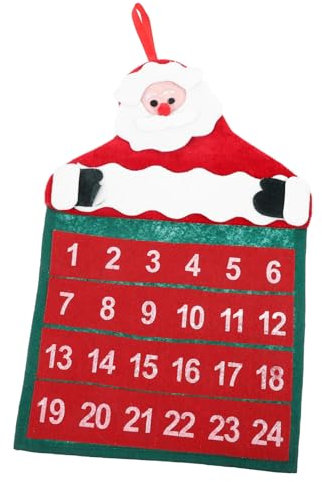 MAGICLULU 3stücke Weihnachts Countdown Kalender Für Adventskalender Mit Weihnachtsmann Elch Und Schneemann Fleece Weihnachtsdeko Für Stimmungsvolle Feiertage Zum Zählen Weihnachten