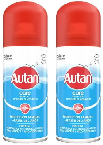 Autan, Pack de 2 Family Care Aerosol, repelente multi insecto para adultos y niños desde 2 años (2 x 100 ml)