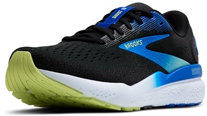 Brooks Herren Ghost 16 Laufschuhe Neutralschuh Black/Cobalt/Neo Yellow - Schwarz 42