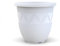 Plastard Blumentopf 55 cm Durchmesser weiß grosser Pflanzkübel für Innen und Außen Übertopf Untertopf Blumenkübel Blumentöpfe aus Kunststoff für Garten Balkon Terrasse Plant Pot Pflanzentopf