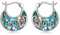 POPLYKE Lotus Blume Ohrringe Damen 925 Sterling Silber Creolen Hoop Abalone Ohrringe Lotus Schmuck Geschenke