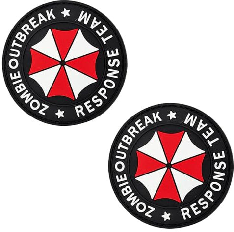 2 Stück PVC ZOMBIE OUTBREAK-Kompatibel mit Lustige Patch Abnehmbare Aufnäher mit Nylon 3D Taktische Flagge Patch für Kleidung Baseballkappe Taschen Jacke Rucksäcke Draussen Weste