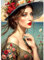 GDYEEH 5D Schöne Frau Diamant Painting Pictures, DIY Blumen Diamant Art Painting Kits, Porträt Diamond Painting Set for Adults Anfänger, Mosaic Making, Diamond Painting for Home Decor 30x40cm