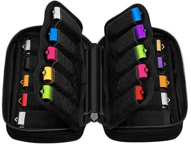 Wooolken - Porta chiavette USB con 20 scomparti ed etichette, custodia organizer per chiavetta USB e accessori elettronici