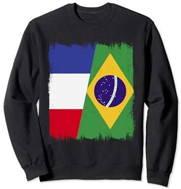 Drapeau France Brésil Racines du Brésil Français Fierté Sweatshirt