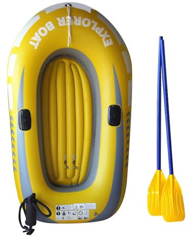 Generisch Schlauchboot Kajak | Aufblasbares Kajak Für 1/2 Personen | Freizeit-Tourenboot, Tragbares Faltbares Fischerboot-Floß Mit 2 -Paddeln