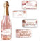PH PandaHall Wine Bottle Labels, 40pcs 4 Styles Wine Labels for Bottles Adhesive Wine Label Sticker Happy Birthday Pink Stickers for Anniversary Cocktail Party DIY Supplies 3.5 x 2 Inch