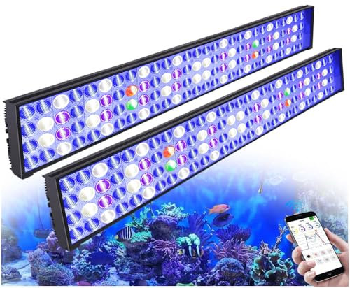 PopBloom WiFi Aquarium Led Beleuchtung Lampe Für Aquarium Tank Marine Aquarium Led Riff Korallen led Tank Licht (für 150-200 cm)