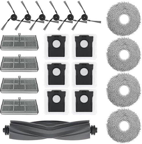 MYAYD Set di accessori per Dreame X40 Ultra Complete / L40 Ultra,21 pezzi pezzi di ricambio robot aspirapolvere accessori con 1 spazzola principale, 6 spazzole laterali, 4 filtri, 6 sacchetti per