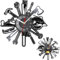 Orologio da parete artistico - Orologio da parete meccanico per auto, decorazione orologio da parete silenzioso | Orologio da parete con giradischi in vinile per attrezzi da garage auto orologio