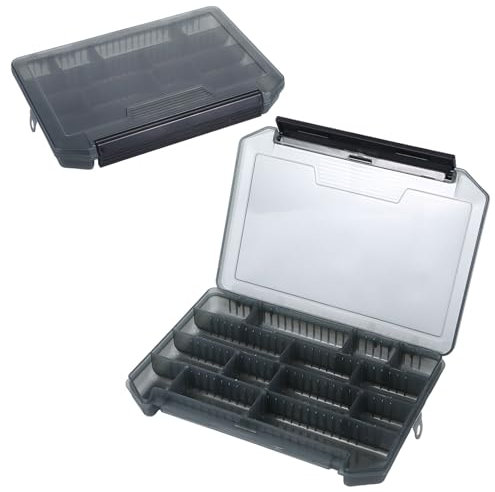 2 Stück Köderbox Angeln, EVA Tackle Box Angeln, 20.5x14.5x2.7cm Köderbox Tackle Box, Angelhaken Box, Angelboxen für Zubehör, Angelköder Box