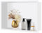 FTL Nicchia da Bagno da Incasso 48 x 33 x 10cm,Bianca Nicchia Doccia a Parete in Acciaio Inox,Nicchia da Parete Singolo Strato,Ripiano Nicchia per Bagno