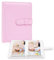 Fotoalbum 4x6 Fotos - 68 Taschen kleine Mini-Kapazität Premium Vegan Leder Cover, tragbare Brieftasche Fotoalbum für Jungen Mädchen Geburtstag Hochzeit (Rosa)