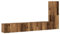 Wenjingqi 3328983 Meuble TV mural 3 unités Bois vieilli Bois d'ingénierie Marron