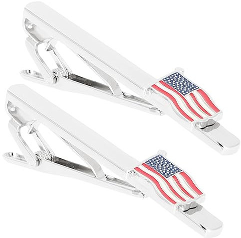 OATIPHO 2 Pièces accessoires pince à cravate pinces à cravate agrafe clips épingle à cravate pour hommes fermoir à cravate Tip clip pour les hommes barre cuivre