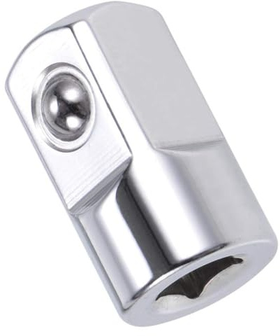 TOP-VIGOR 1/4 Zoll Buchse auf 1/2 Zoll Stecker Stecker-Adapter, Chrom-Vanadium-Stahl 1/4 zu 1/2 Adapter mit Kugelstopper für Stöße und Handwerkzeuge