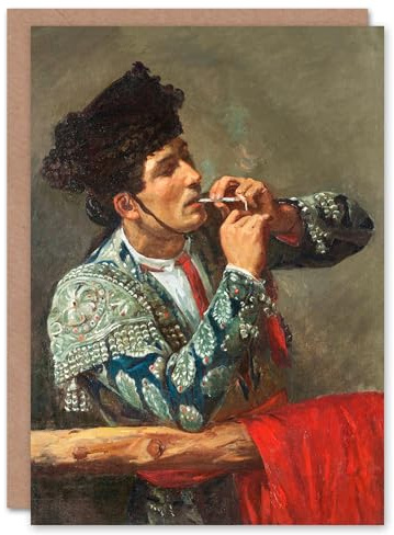 Artery8 Mary Cassatt Art Card After the Bullfight Bullfighter Smoking