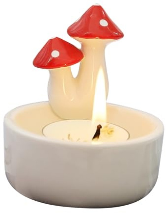 Quorvex Kerzenhalter, Keramik Pilz Deko Kerzenständer, Duftlampe Home Deko Für Hochzeit Landhausküche Geschenk Mutter Geburtstag