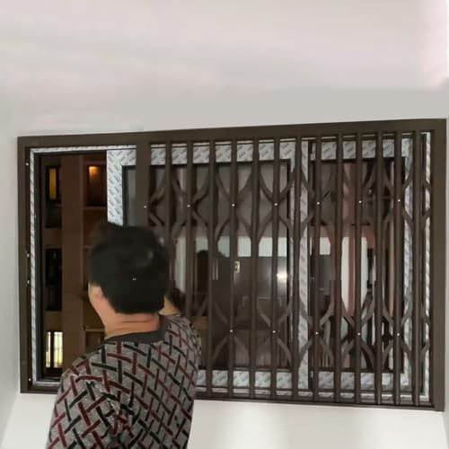 Sicherheitsfenstergitter aus Aluminiumlegierung, einbruchhemmendes Fenstergitter for Studentenwohnheimfenster(51.2x39.4in/130x100cm)