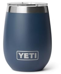 YETI Rambler Wine Tumbler Mit DuraSip Keramikbeschichtung, Navy, 10 oz (295 ml)