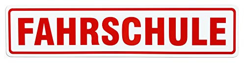 Magnetschild FAHRSCHULE | 3 Größen lieferbar | Schild magnetisch (45 x 10 cm)