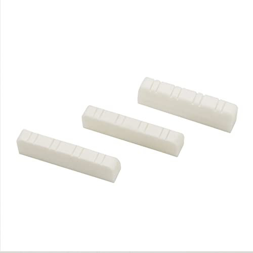 Pxyelec 8 Saiten Mandolinen-Gitarre Knochen geschlitzt Knochen Brücke Mutter Pack von 3