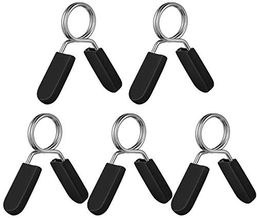 Hemoton 5Pcs 24Mm Pinze per Bilanciere Clip a Molla Collare Pesi Palestra Coppia Manubri Robusti