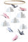 Mobile Baby Windspiele, Mobile Babybett Bettglocke Hölz mit Schmetterling aus Filz Anhänger für Jungen Mädchen, Hängende Bettglocke für Neugeborenen Kinderzimmer Babyzimmer Deko