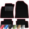moto-MOLTICO Fußmatten Auto - Velours Autoteppiche passend für Hyundai i10 I (2008-2013) - 4-teiliges Set - Schwarze Automatten mit Roten Ziernähten